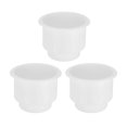 thumbnail image 1 of 3Pcs Recessed Drop in Plastic Cup Drink Can Holder with Drain for Boat Car Marine Rv (White), 1 of 5