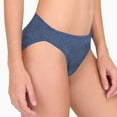 thumbnail image 4 of Women's Cottonique W22205 Latex Free Organic Cotton Low Rise Panty - 2 Pack (Melange Blue 5), 4 of 5