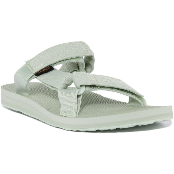 Teva Universal Slide Women's Hook And Loop Strap Sandal In Mint Size 5