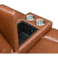 thumbnail image 3 of Steve Silver Natalia Caramel Genuine Leather Power Reclining Loveseat, Caramel, 3 of 9