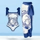thumbnail image 3 of Traje De Baño Damas 2 piezas de traje de playa para mujer con cordones y vestido para deportes acuáticos (XXL azul blanco) Ndcxsfigh Para Estrenar, 3 of 8