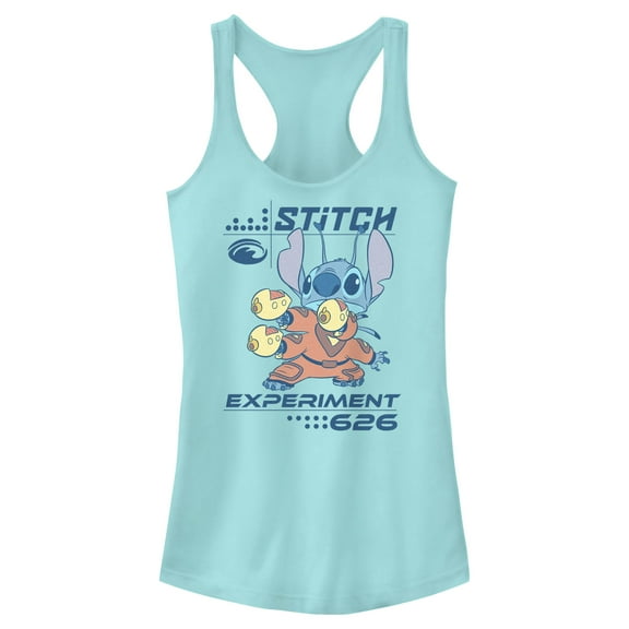 Junior's Lilo & Stitch Armed and Ready Racerback Tank Top Cancun X Large