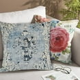 thumbnail image 3 of Antique Persian Kirman Rug Print Pillow Case Square Pillowcase Soft Throw Pillow Cover 20"X 20" Home Decor for Living Room Couch Sofa Car Cushion Cover, 3 of 6