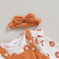 thumbnail image 4 of Okbabeha My First Halloween Baby Girl Outfit Newborn Pumpkin Ghost Onesie Corduroy Suspender Skirt Cute Fall Clothes, 4 of 7