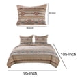 thumbnail image 5 of Benjara King Size 3 Piece Polyester Quilt Set with Kilim Pattern- Multicolor, 5 of 6