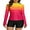 Red, variant on Charmo Women's Long Sleeve Rash Guard Sun Protection Swim Shirt Quick Dry Printed Shirts with Thumb Holes
