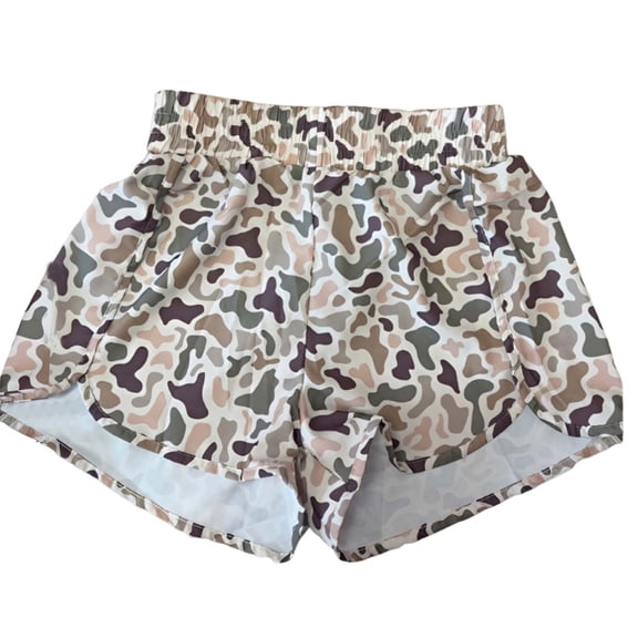 XIAONU Women's Printed Athletic Shorts Elastic Waist Quick Dry Running Workout Shorts