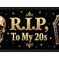 thumbnail image 4 of LUUFILx RIP To My 20's Celebration Banner Skulls Party Decoration Birthday Backdrop Perfect Background for Halloween Photoshoot Party Supplies Festive Decor, 4 of 7