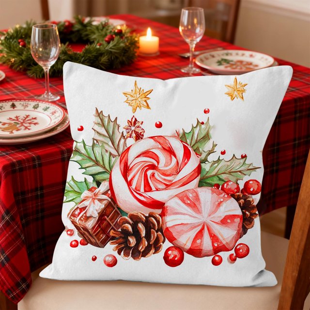 Christmas Pillow Cover Holiday Decoration Sofa Decoration Linen Pillow Home Sofa Holiday Decoration Pillow Cover