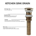 thumbnail image 4 of Desagüe Para Fregadero De Baño Con Cesta Coladora, Tapón De Drenaje Emergente Antiobstrucción De Cobre Para Lavabo De Lavabo, 4 of 7