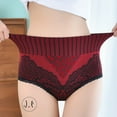 thumbnail image 4 of Skymirror Briefs Flower Print Seamless Nylon Stretchy Tummy Control Panties for Women, 4 of 8