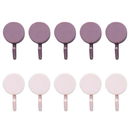 

VEAREAR 10Pcs Sticky Hooks Strong Adhesive Wall Hanging Self-adhesive No Punching High Load-bearing Organizer Moisture-proof Door Wall Hanger Hooks Household Supplies