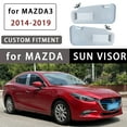 thumbnail image 2 of Driver And Passenger Side Sun Visor For Car With Makeup Mirror For Mazda 6‌ 2014-2018, For Mazda 3 2014-2019-light Grey, 2 of 6