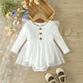 thumbnail image 2 of Baby Girl Poncho Dress Toddler Girls Ruffle Stripe Dress Casual Dress, 2 of 7