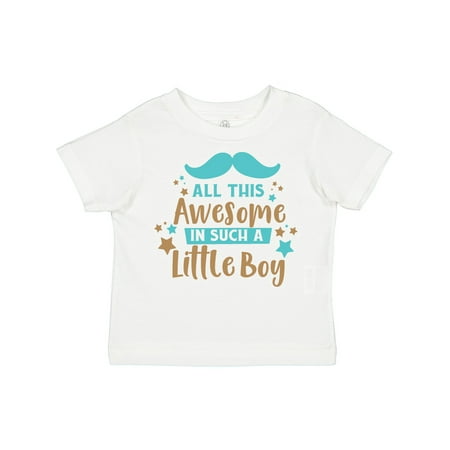 

Inktastic All This Awesome in Such a Little Boy Mustache Gift Toddler Boy Girl T-Shirt
