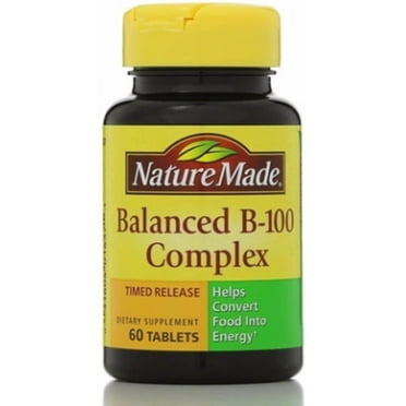 Nature Made Balanced Vitamin B-100 Complex Tablets 60 ea (Pack of 2)