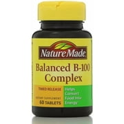 Nature Made Time Release B-100 B Complex Tablets, Dietary Supplement, 60 Count