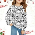 thumbnail image 2 of MIASHUI Chandail en Molleton pour Filles Hauts Imprimé Graphique Pulls Manches Longues Pull Décontracté, Blanc, 2-3 Ans, 2 of 5
