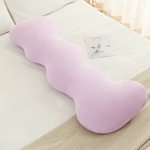 ShadeMart Body Pillow with Full Length Support, Purple Memory Foam for Pain Relief & Comfort