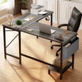 thumbnail image 5 of Edx L Shaped Computer Desks, 50 Inch Gaming Table, PC Writing Workstation for Home Office, Dorm and Small Spaces, Gray, 5 of 9