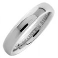 thumbnail image 2 of MJ Metals Jewelry Jewelry Men's / Women's Polished Stainless Steel 4mm Wedding Ring Classic Half Dome Band Size 13, 2 of 4