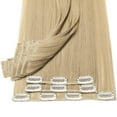 thumbnail image 5 of SEGO Clip in Hair Extensions Full Head Thick Long Straight/Curly Wave Hair 8 pieces 18 clips, 5 of 8