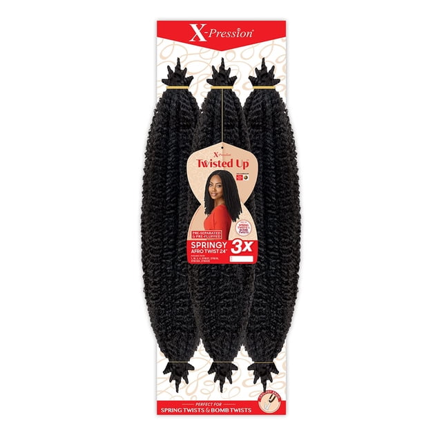 Trenzas de ganchillo Outre X-Pression Twisted Up 3X Springy Afro Twist 24"" (paquete de 5 2T1B/27)