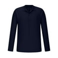 thumbnail image 2 of Lmnyox Men's Fashion Dressy Shirts Ribbed Stretchy Long Sleeve Collared Golf Shirt Casual Business Tops, 2 of 5