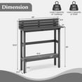 thumbnail image 3 of Costway Table de Bar d'Extérieur de 48 Pouces avec Tablette de Rangement et Patins de Pieds Ajustables pour Spa Gris, 3 of 10