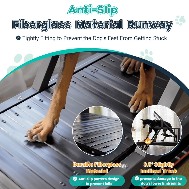Syedee Dog Treadmill for Large Dogs, Dog Slatmill for Healthy