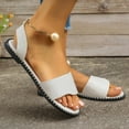 thumbnail image 6 of Mepaouo Flat Sandals for Women Comfortable Walking Footbed Summer Beach Shoes with Arch Support, 6 of 8