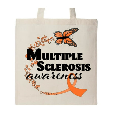- Multiple Sclerosis Awareness Butterfly Ribbon Tote Bag Natural One Size