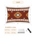 thumbnail image 6 of Sun Shade Sail 8x10Ft Bohemian Geometric Tribal Style Colorful Bold Design Uv Block Sunshade Canopy Outdoor Shade Cover Rectangle Shade Cloth For Patio Garden Yard Deck Pergola, 6 of 6