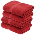 thumbnail image 2 of Superior 800 GSM Egyptian Cotton Heavyweight Bath Towel Set of 4, Red, 2 of 10