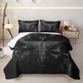 thumbnail image 2 of Feelyou Horror Hippie Bat Quilt Full, Spooky Halloween Full Bedspread Sets, Black Gray, 3-Piece, 1 Comforter and 2 Pillowcases, 2 of 7