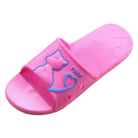 

Ketyyh-chn99 Women Slippers Men s Summer Beach Slippers Casual Open Toe Summer Flat Slide Sandals Hot Pink 7