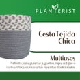 thumbnail image 2 of Planterist Cesta Organizadora Chica Tejida – Algodón Lavable, Plegable y Portable – Multiusos 19.5x17.5 cm para Almacenaje, Decoración y Ropa Sucia (Ajijic), 2 of 9