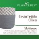 thumbnail image 2 of Planterist Cesta Organizadora Chica Tejida – Algodón Lavable, Plegable y Portable – Multiusos 19.5x17.5 cm para Almacenaje, Decoración y Ropa Sucia (Ajijic), 2 of 9