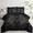 Grey‑Black Damask Skull, variant on Flymme Girls Comforter Set Queen Size,3 Piece Bed in a Bag Queen Purple Pink Bedding Set with Pillowcases ,Soft and Breathable Bed Set for Bedroom Decor