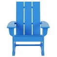 thumbnail image 3 of Afuera Living Outdoor HDPE Plastic Adirondack Rocking Chair in Pacific Blue, 3 of 7