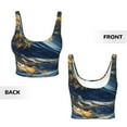 thumbnail image 5 of Fotbe Golden Fantasy Landscape Pattern Womens' Sports Bra Longline Wirefree Padded with Medium Support Sports Moisture-Wicking Workou Vest,Tank Top-Medium, 5 of 7