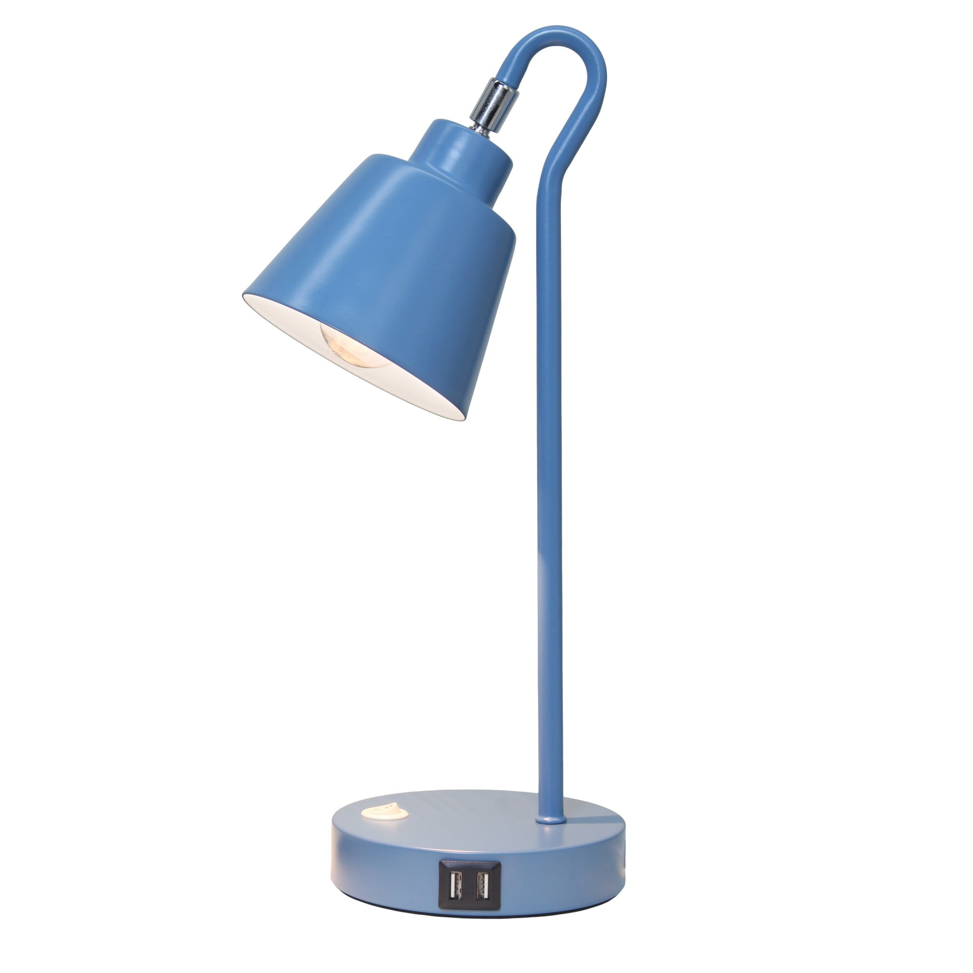 Mod Lighting and Decor Looped Desk Lamp with Adjustable Shade - 16" - Blue