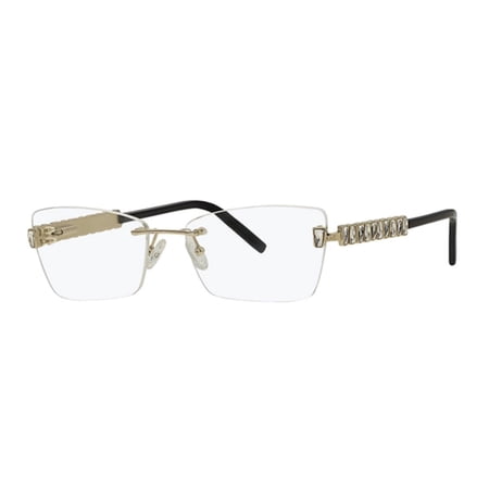 Caviar Rimless Eyeglasses 2375 C 35 Silver Rimless Crystals Frame New 54mm Italy