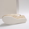 thumbnail image 4 of Wedges Shoes for Women Open Toe Ankle Strap Platform Dressy Casual Sandals Travel Slides Gold 9.5(43), 4 of 9
