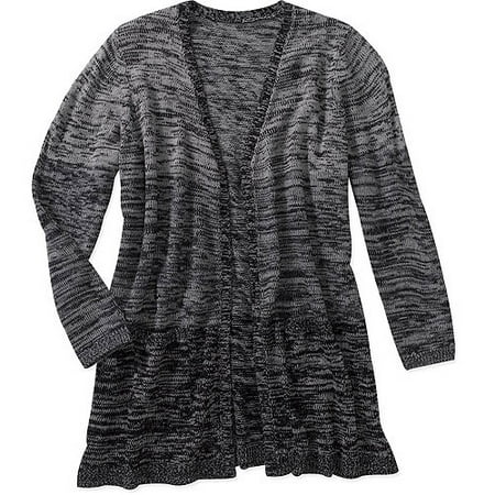Faded Glory Women's Plus-Size Marled Ombre Cardigan