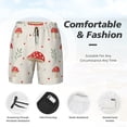 thumbnail image 3 of Fotbe Flat Mushrooms Traje de Baño para Hombre – Shorts de Natación de Secado Rápido con Forro y Bolsillos-Small, 3 of 6