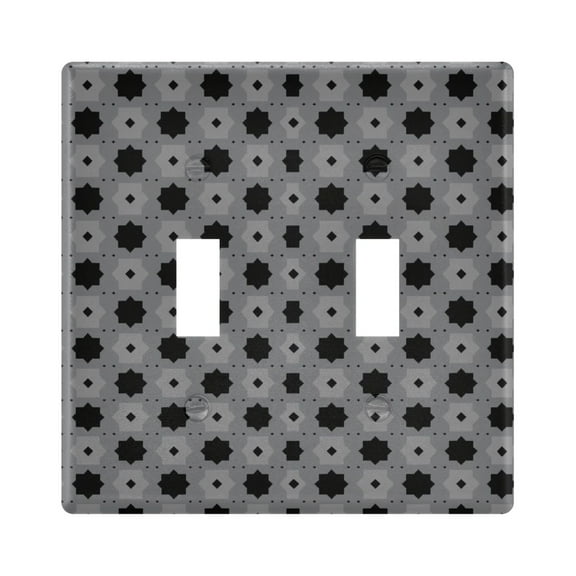 2 Gang Light Switch Cover Plate Octagon and Square Wall Plate Decorate Electrical Outlet Cover Plates 4.56”x4.48”