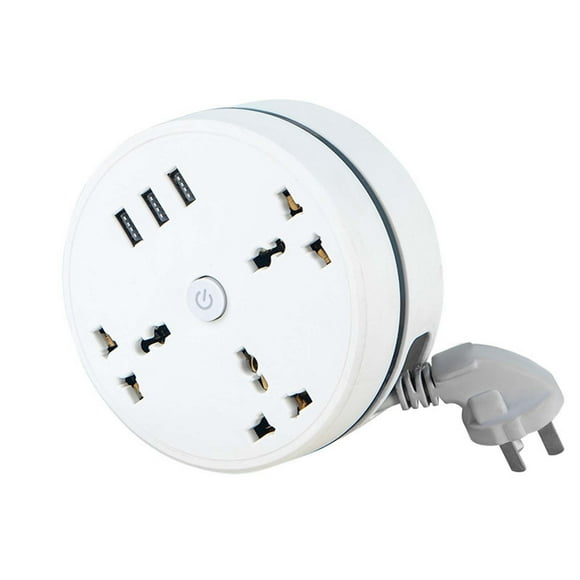 Travel Plug Adapter, Universal Power Strip, Power Strip With USB C And 3 USB Ports, 3 AC Outlets, 6.7ft Extension Cord, Compact For Travel