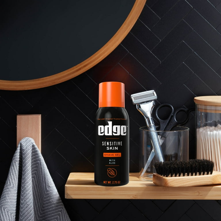 Edge Extra Protection Sensitive Skin Shave Gel for Men with Aloe