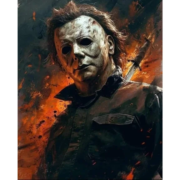 Horror Characters 5D Diamond Painting Tools for Adults DIY Diamond Art Tools for Beginners with Round Full Diamond Diamond Gemstones Home Wall Painting Art Decoration Gift Artwork